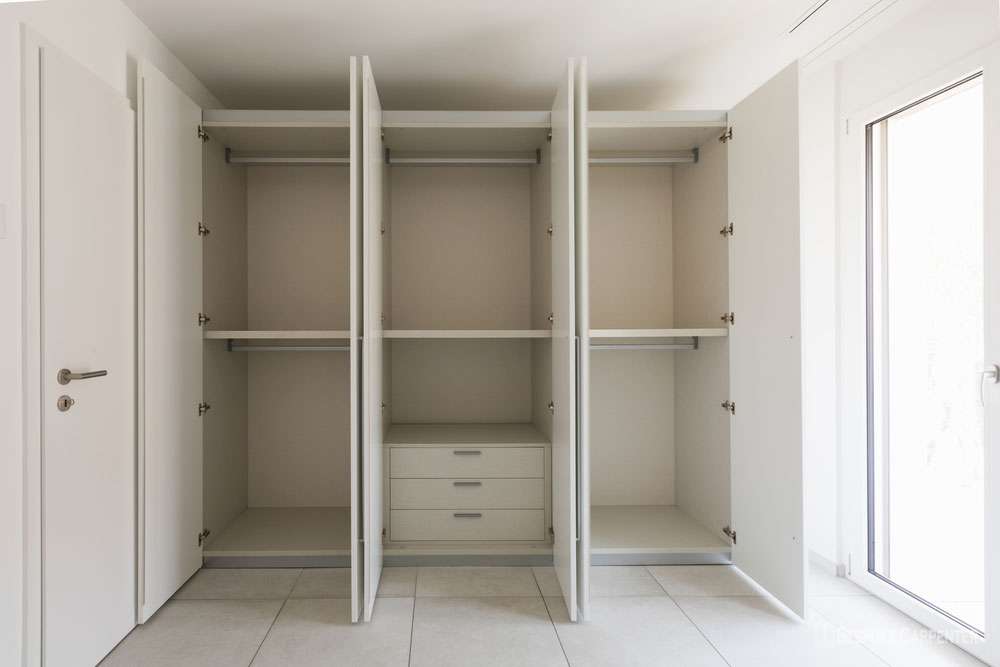 Fitted storage unit made with MDF wood for a house in Totteridge